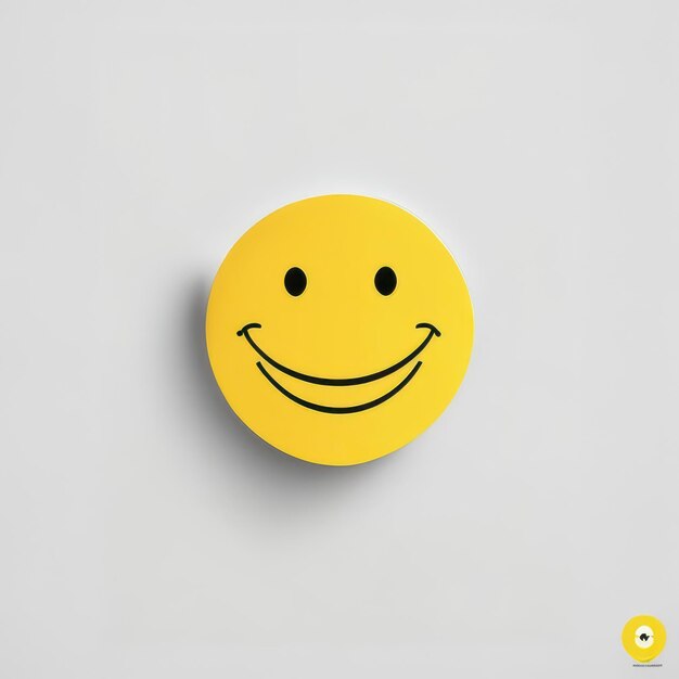 Faccina felice emoji giallo IA generativa