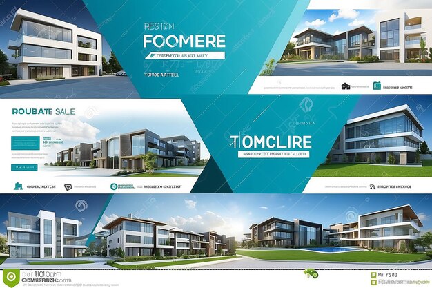 Facebook Timeline Cover Photo Template Design per le aziende immobiliari Agenzia di marketing aziendale