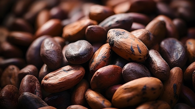 Fagioli di cacao macroorganico Fondo di cacao
