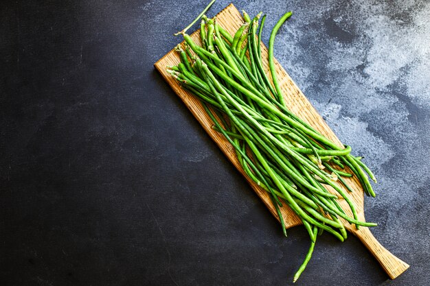 fagiolini freschi raccolti verdure cibo biologico