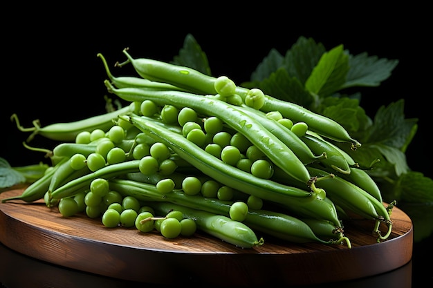 Fagiolini sulla ciotola di legno