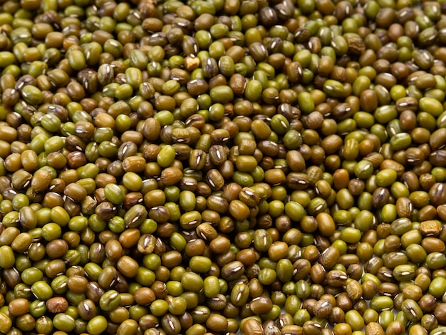 Fagiolo verde o sfondo di fagioli mung