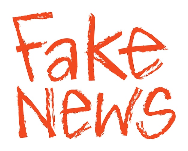 Fake news png word sticker tipografia sfondo trasparente