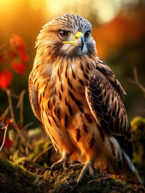 Falco nel suo habitat naturale Fotografia della fauna selvatica IA generativa