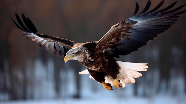 Falco reale in volo IA generativa