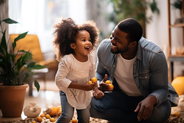 Famiglia africana che trascorre tempo di qualità insieme