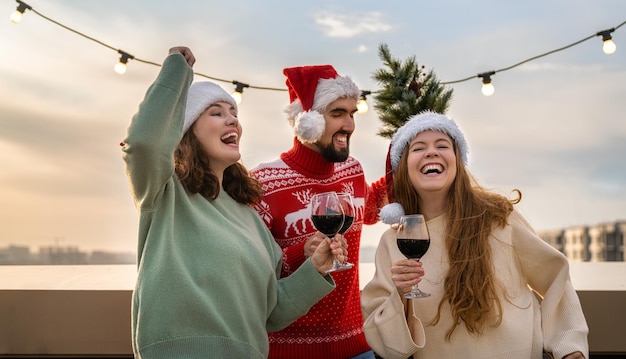 Famiglia festeggiano il Natale