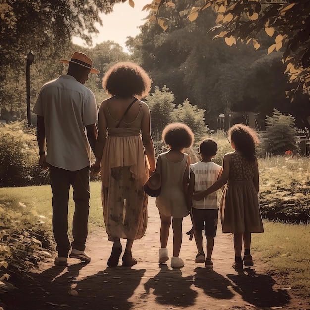 Famiglia nel parco