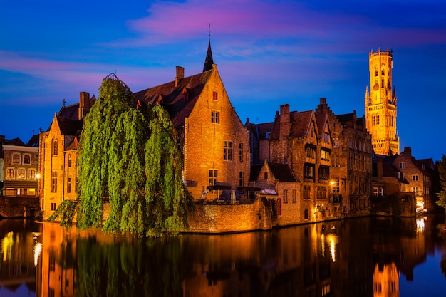 Famosa vista di Bruges, in Belgio