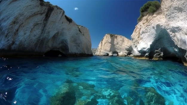 Famose grotte blu uno straordinario paesaggio marino di magnifiche formazioni geologiche