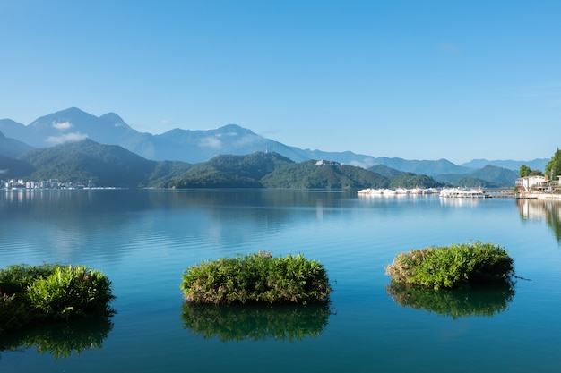 Famoso paesaggio Sun Moon Lake a Nantou, Taiwan