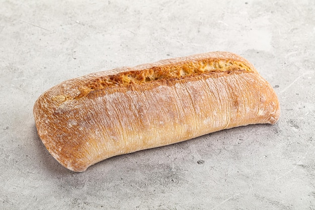Famoso pane ciabatta italiano fresco e crosta
