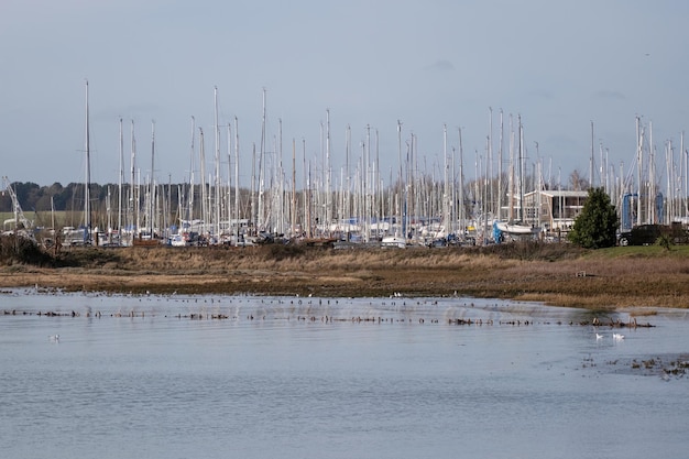 Famoso porto turistico di Levington nel Suffolk