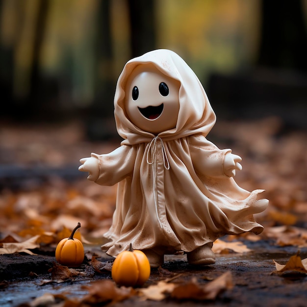 fantasma che fa dolcetto o scherzetto nella notte di Halloween Realizzato con intelligenza artificiale