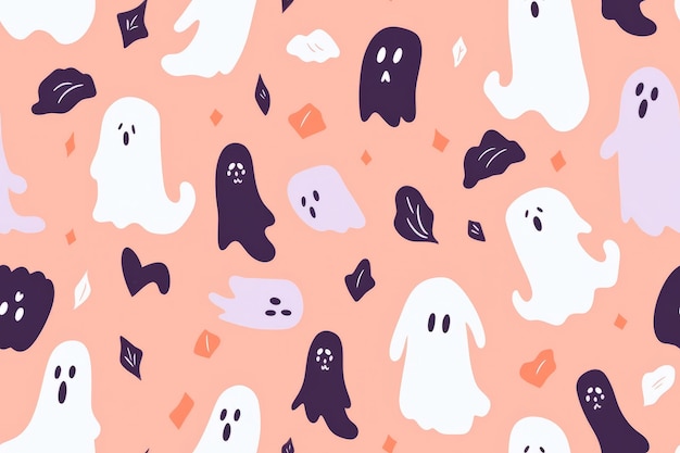 Fantasma di Halloween con disegno grafico senza cuciture