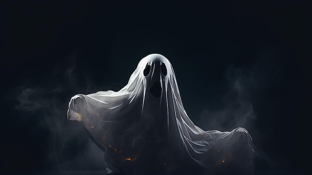 fantasma orrore spirito della morte su uno sfondo nero fobia fantastica creatura spirito del male oscurità fittizia