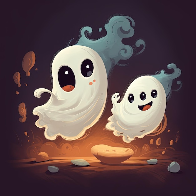 Fantasmi e zucche Uno spettacolo di Halloween di delizie spettrali AI generativa