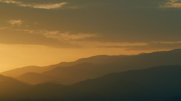 Fantastic sunrise in the mountains amazing sunrise in mountain background in tempo reale