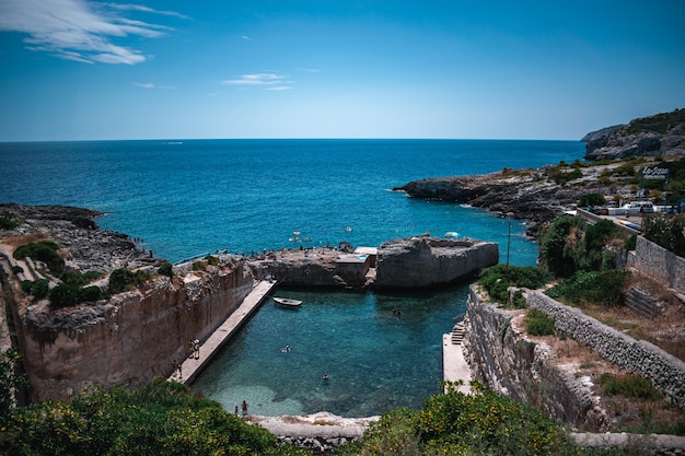 Fantastica vista su marina di novaglie in puglia