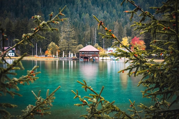 Fantastica vista sul lago di dobbiaco