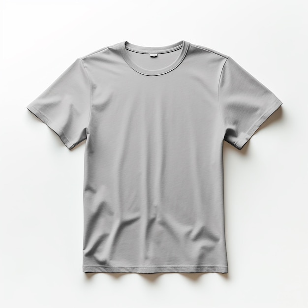 Fantastico design mockup di maglietta vuota sul lato anteriore di colore grigio