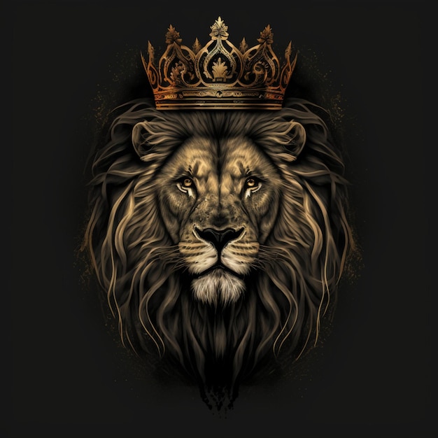 Fantastico disegno dell'illustrazione del re leone