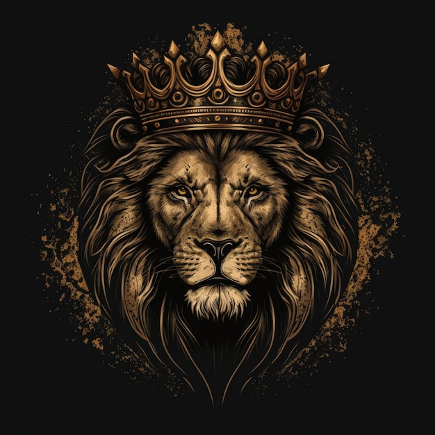 Fantastico disegno dell'illustrazione del re leone