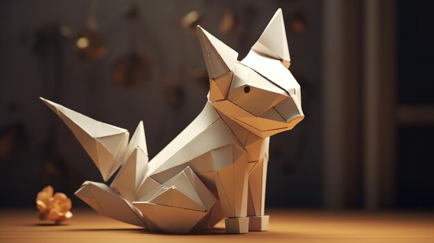 Fantastico disegno di origami di animali Creazioni colorate di carta infuse di giocosità e fascino