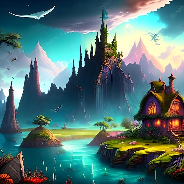 Fantasy Images_A Beautiful fantasy worldFantasy Stock Images