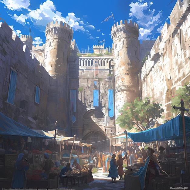 Fantasy Medieval Marketplace (mercato medievale di fantasia)