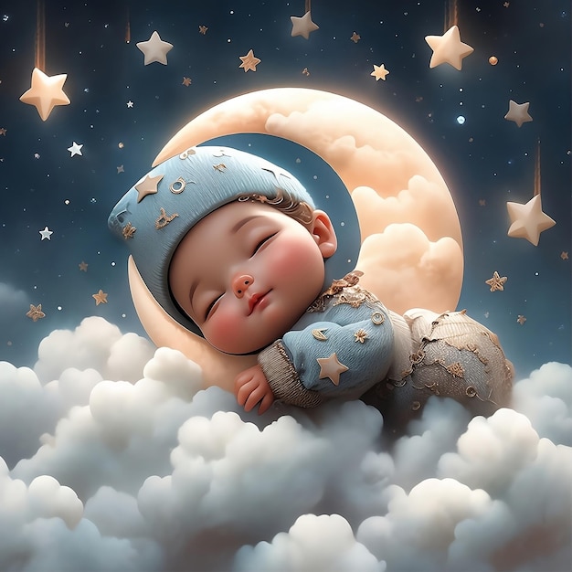 Fantasy_super_cute_baby_in_the_cloud