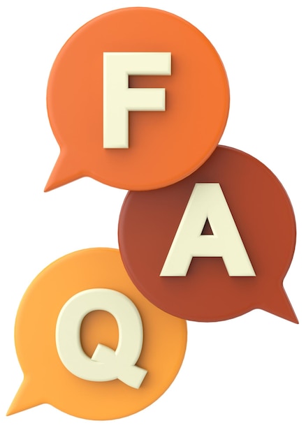 FAQ Domande frequenti 3D illustrazione