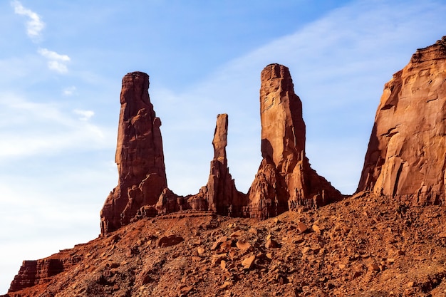 Faraglioni di roccia nella Monument Valley Utah
