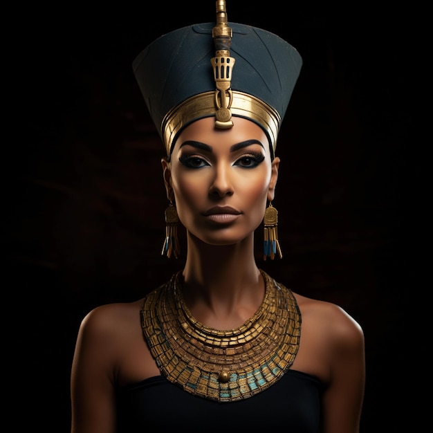 Faraone egiziano Nefertiti donna egiziana ai generato