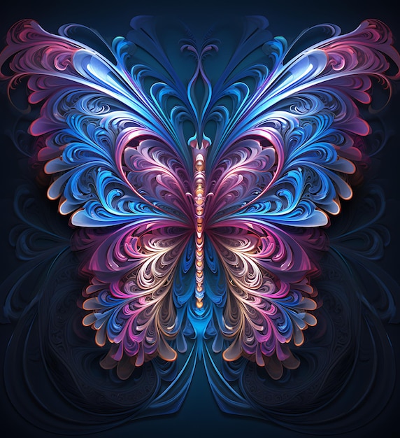 Farfalla colorata Arte vivente della natura