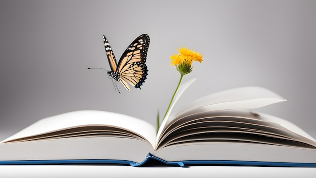 Farfalla e quaderno