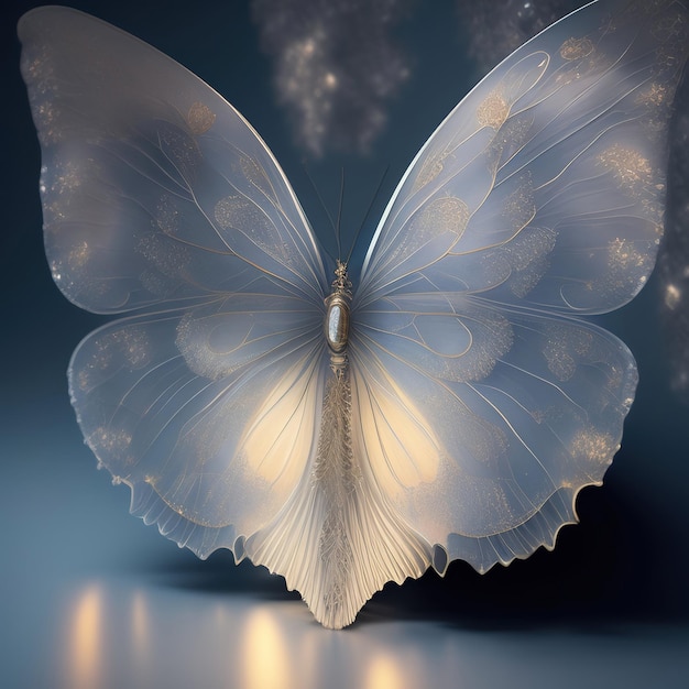 Farfalla magica AI generativa con colori delicati