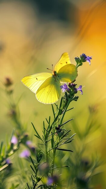 Farfalle con motivi intricati su fiori vivaci sfondo naturale