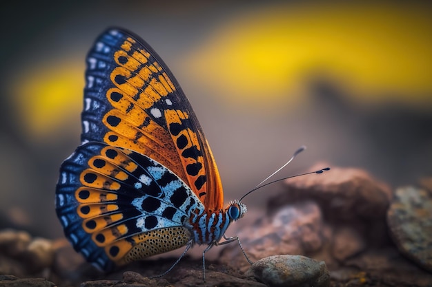 Farfalle vibranti mostrano la bellezza della natura all'aperto generata da ai