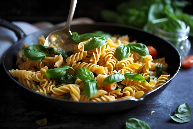 Farina di pasta vegana in padella Appena fatta