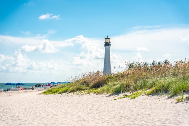 Faro di Cape Florida a Key Biscayne Miami USA