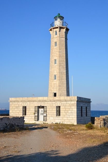 Faro di Gytheio nel Peloponneso in Grecia