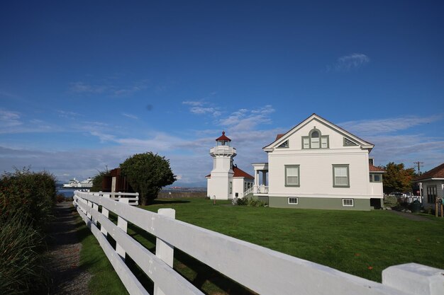 Faro di Mukiteo a Everett Washington vicino a Seattle