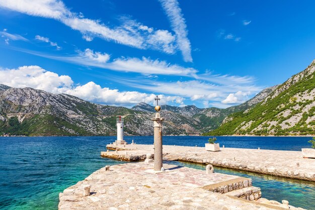 Faro di Nostra Signora delle Rocce Baia di Kotor Montenegro