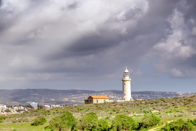 Faro di Pathos, isola di Cipro, in Grecia