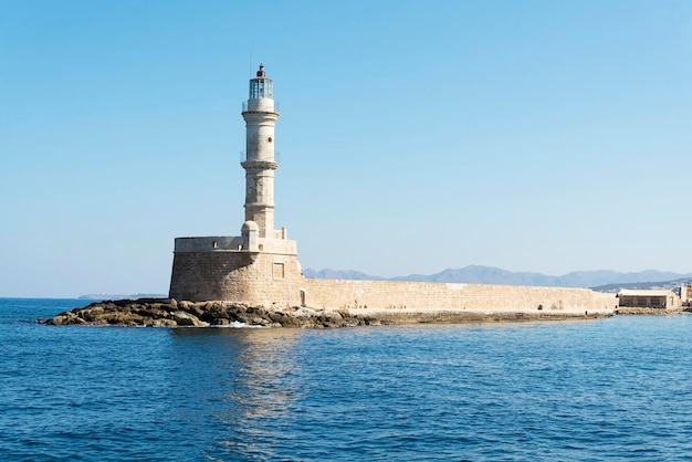 Faro nella città di Chania Buon tempo soleggiato