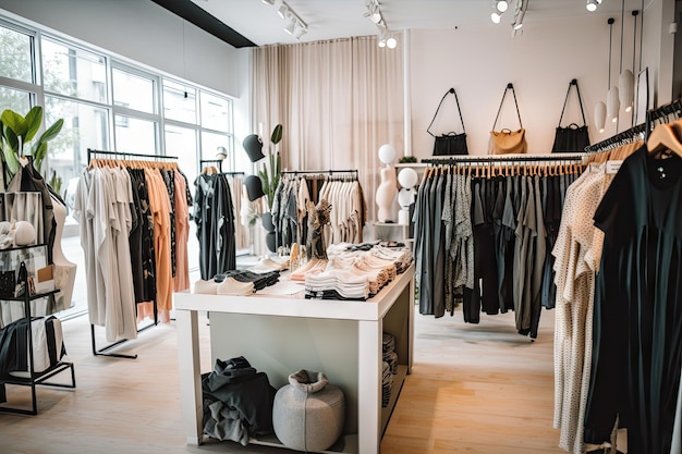 Fast fashion store che mostra ai clienti le ultime tendenze e gli stili