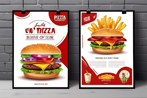 Fast Food Flyer Design Template cucina caffè e ristorante menu