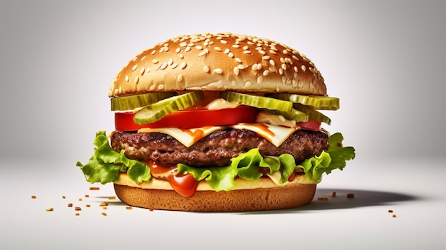 Fast food hamburger snack foto generativo ai