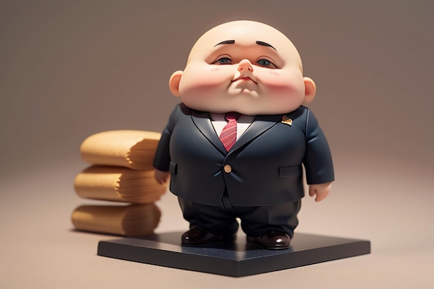 Fat Boy Cartoon Character Styling Anime Style Fat Wallpaper Background Model Character Rendering